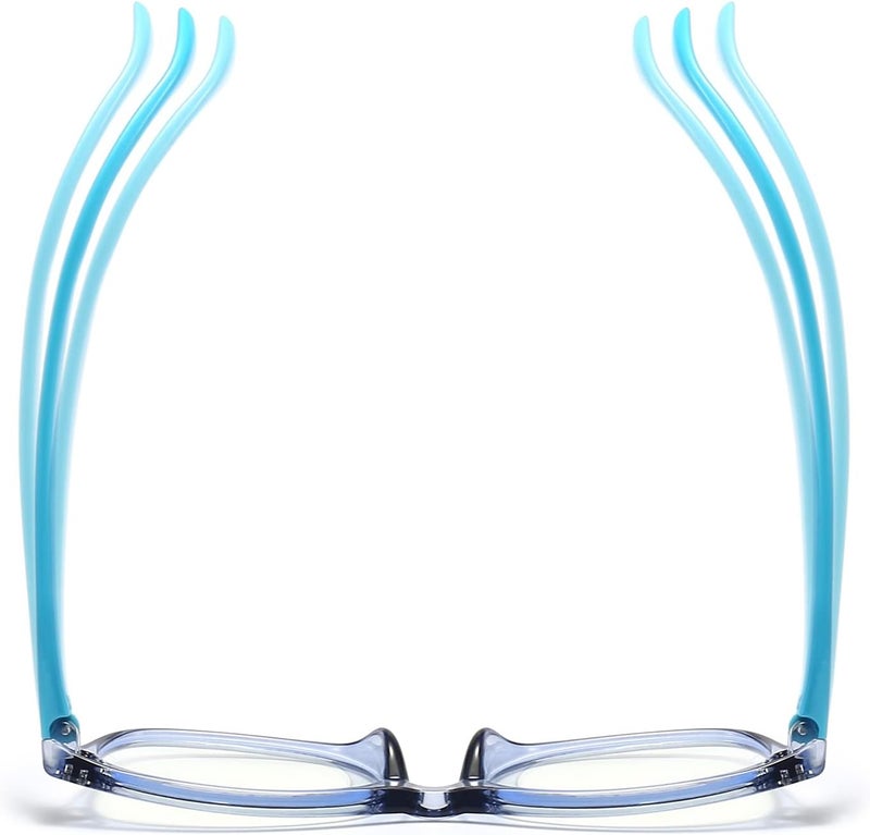 FANNYGO Store 1 Pack kids Blue Light Blocking Glasses For Girls And Boys Computer Blue Light Blocking Glasses For Age 3-11 (Light blue) - Image 4